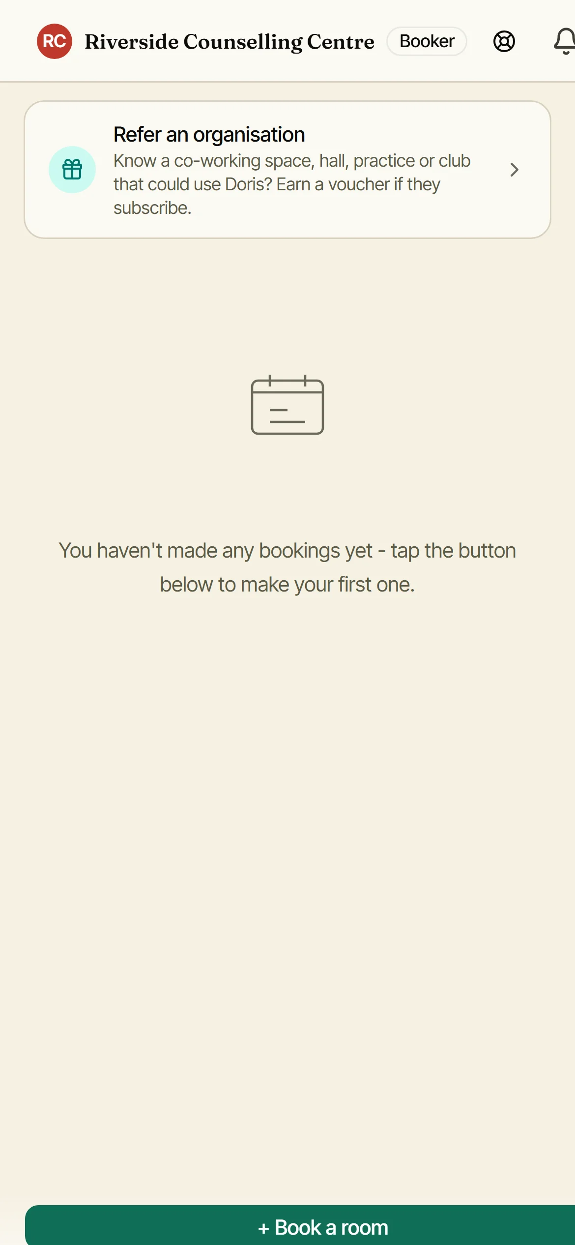 My bookings home